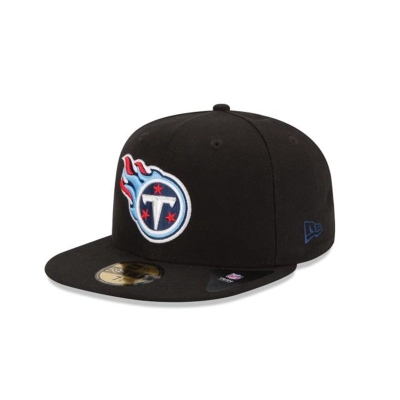 Black Tennessee Titans Hat - New Era NFL 59FIFTY Fitted Caps USA0291736